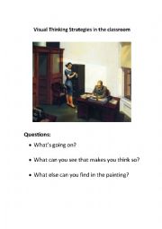 English Worksheet: Visual Thinking Strategies: work, relationships