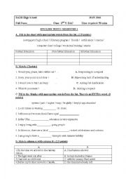 English Worksheet: Test 