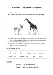 English Worksheet: Comparison of Adjectives