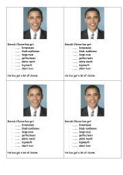 physical description Barack Obama : articles