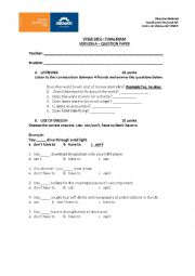 English Worksheet: FINAL EXAM