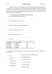 English Worksheet: Group session 8th form