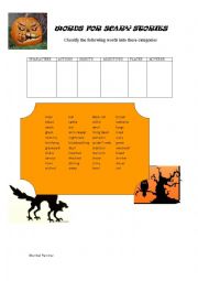 English Worksheet: HALLOWEEN VOCABULARY