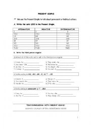 English Worksheet: Simple Present 