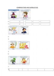 English Worksheet: Comparatives and superlatives