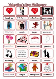 English Worksheet: Valentines Day Pictionary