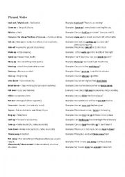 English Worksheet: Phrasal Verbs