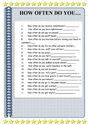 English Worksheet: WEIRD HABITS