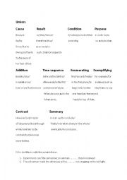 English Worksheet: linkers