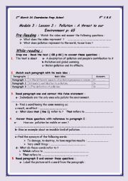 English Worksheet: module3,lesson 3