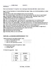 English Worksheet: abilities