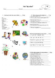 English Worksheet: My school