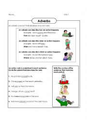 adverbs worksheet