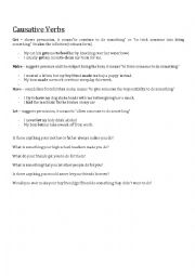 English Worksheet: Causative Verbs