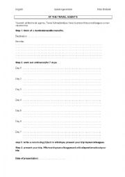 English Worksheet: At the travel agency