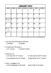 Time- interpret the calendar