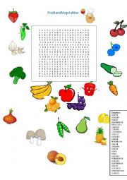English Worksheet: Fruit and Vegetables