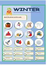 English Worksheet: WINTER