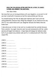 English Worksheet: letter