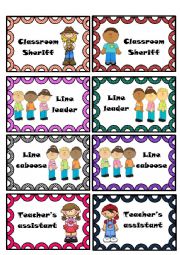 English Worksheet: Classroom helpers - 3