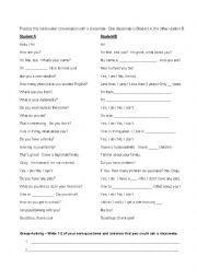 English Worksheet: First day of class Intro Questions and Answers