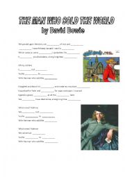 English Worksheet: THE MAN WHO SOLD THE WORLD by David Bowie