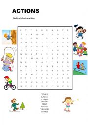 English Worksheet: Actions