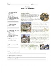 English Worksheet: Rubbish