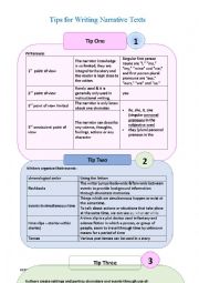 English Worksheet: Writing Narative Texts