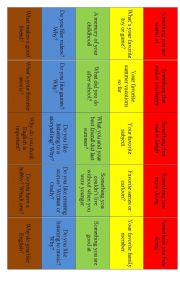 English Worksheet: Conversation activity - Ice breaker