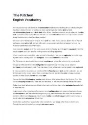 English Worksheet: Kitchen 