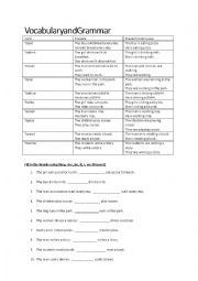 English Worksheet: Simple present and continuous