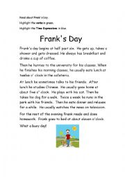 English Worksheet: Franks Day