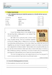 English Worksheet: Just for Fun - 8th Grade English Test 