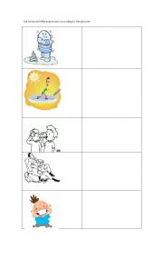 English Worksheet: matching  exercises
