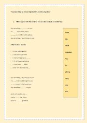 English Worksheet: song worksheet Say something by Christina Aguilera