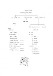 English Worksheet: Family tree