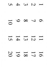 English Worksheet: test orally number and colour