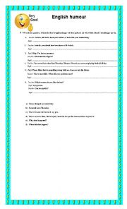 English Worksheet: English Humour