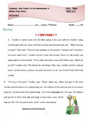 English Worksheet: mid term test