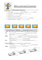 English Worksheet: Personal Pronouns