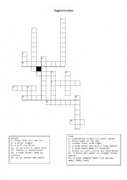 English breakfast crosswords