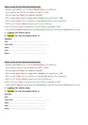 English Worksheet: relative clauses Britains got talents