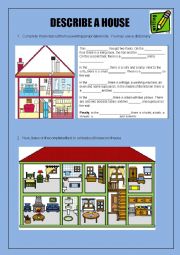 English Worksheet: Describe a house.