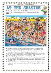 English Worksheet: READING - AT THE SEASIDE