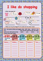 English Worksheet: Shopping