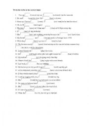 English Worksheet: mixed tenses