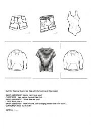 Clothes activity cards 