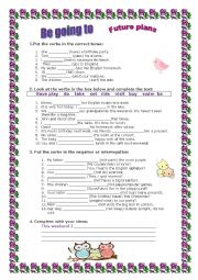 English Worksheet: Be going to- exercises