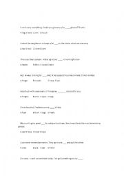 English Worksheet: Body Part Phrases